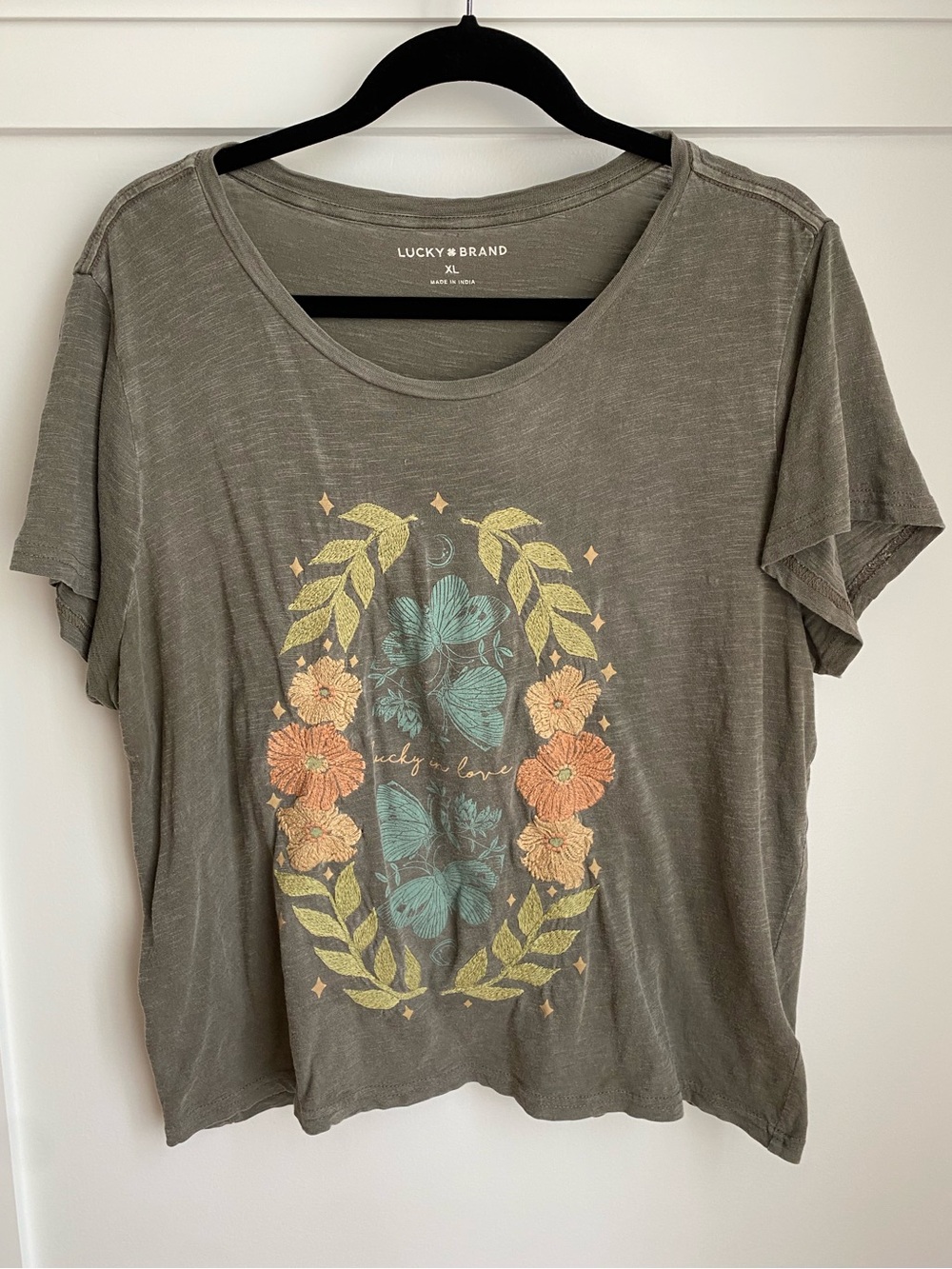 Lucky Brand embroidered graphic T-shirt